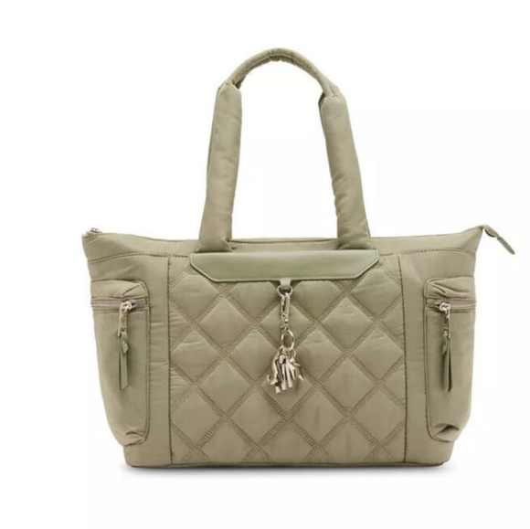 Steve Madden Londyn Quilted Tote in Sage - Picture 2 of 6